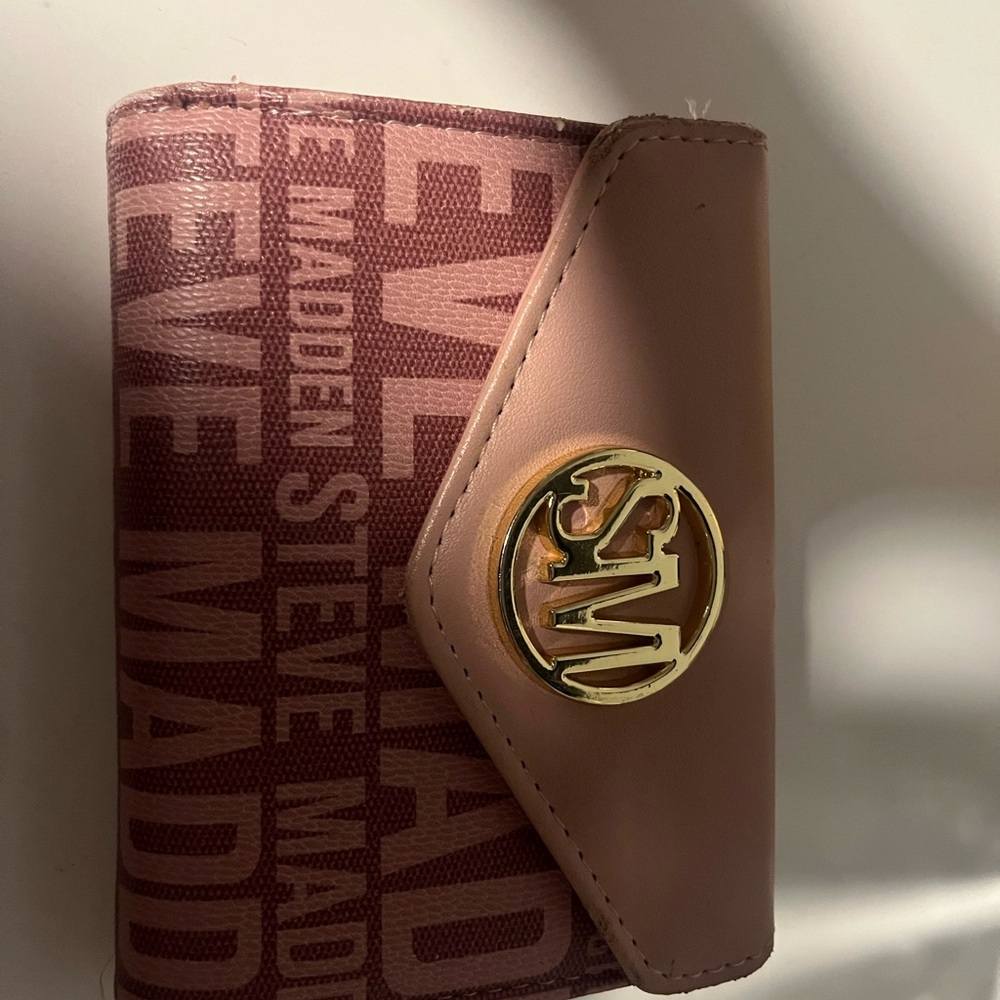 Steve Madden Mauve and Brown Wallet with Gold Accent